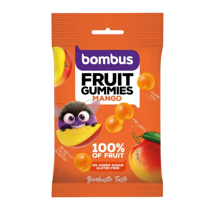 Bombus Fruit Gummies Mango mangové želatinové bonbony 35 g